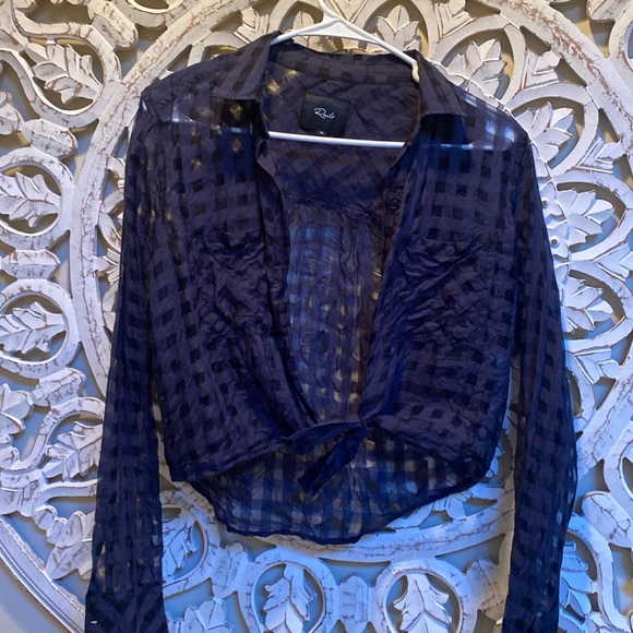 Rails button up crop top - Picture 1 of 3